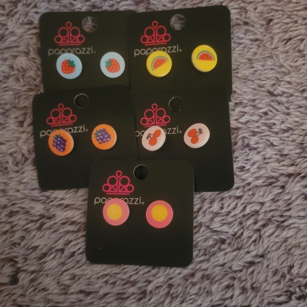 5 set of Fruit Earrings